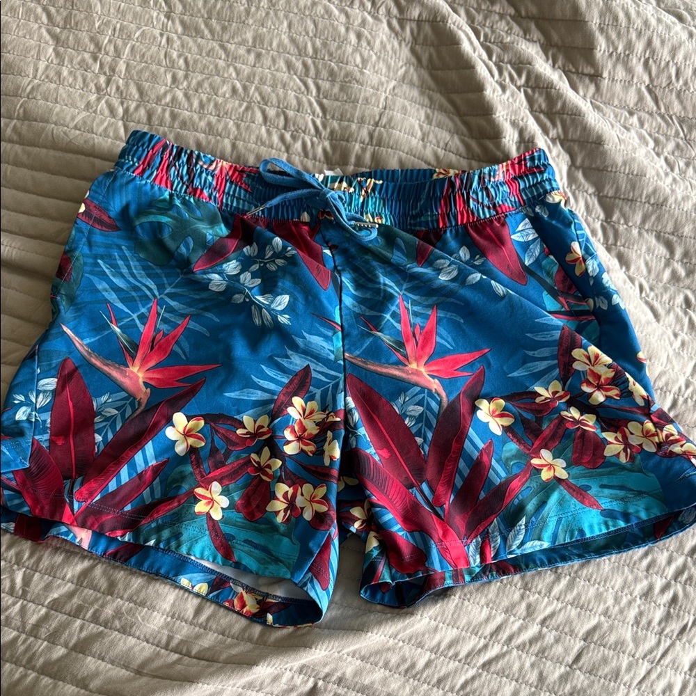 Tropical Marika Floral Workout Shorts XL